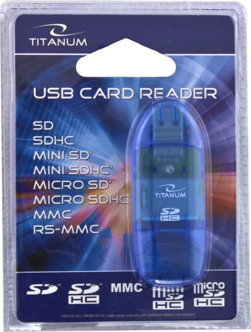 Titanum Ta101B Card Reader Blue Usb 2.0