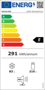 Davoline CSWF 300 WH Ψυγειοκαταψύκτης NoFrost