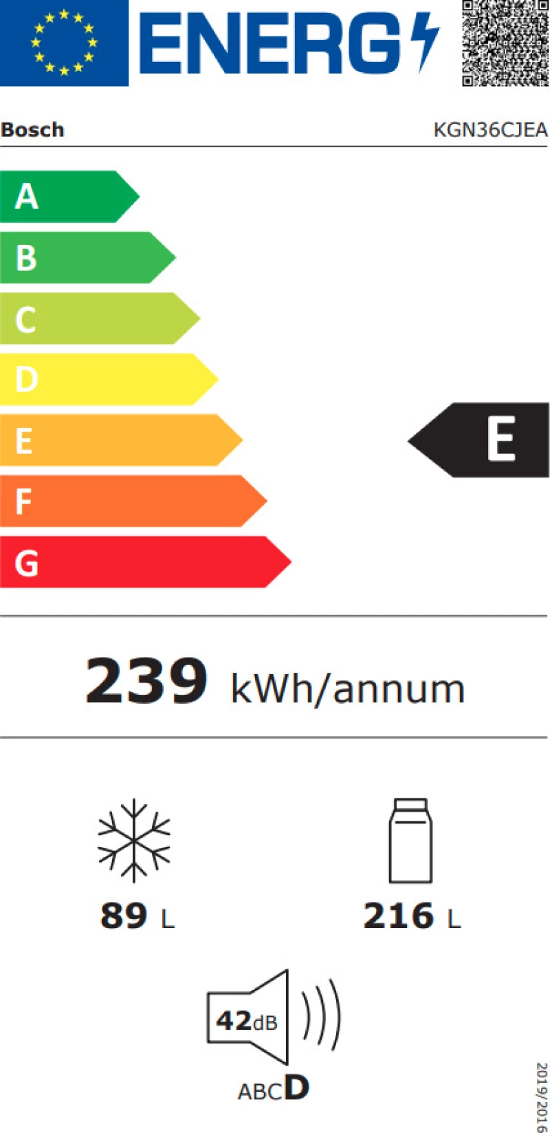 Bosch KGN36CJEA Ψυγειοκαταψύκτης NoFrost Inox