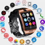 Bluetooth Smartwatch πολλαπλών λειτουργιών Με Ελληνικό Μενού Χρυσό Q18