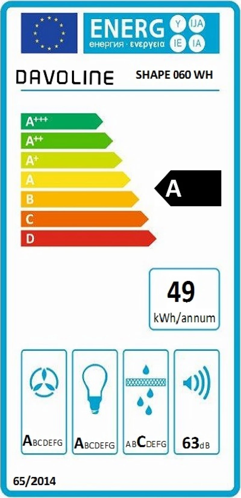 Davoline Shape 60 Λευκό