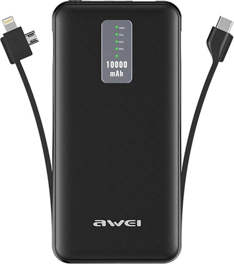 Awei P11K 10000mAh Μαύρο