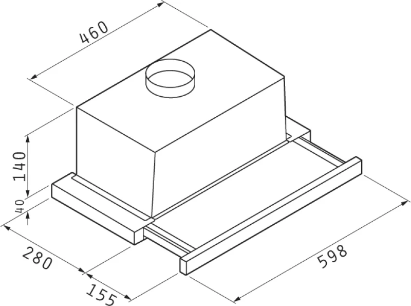 Pyramis Συρόμενος 60cm Καφέ 065017201