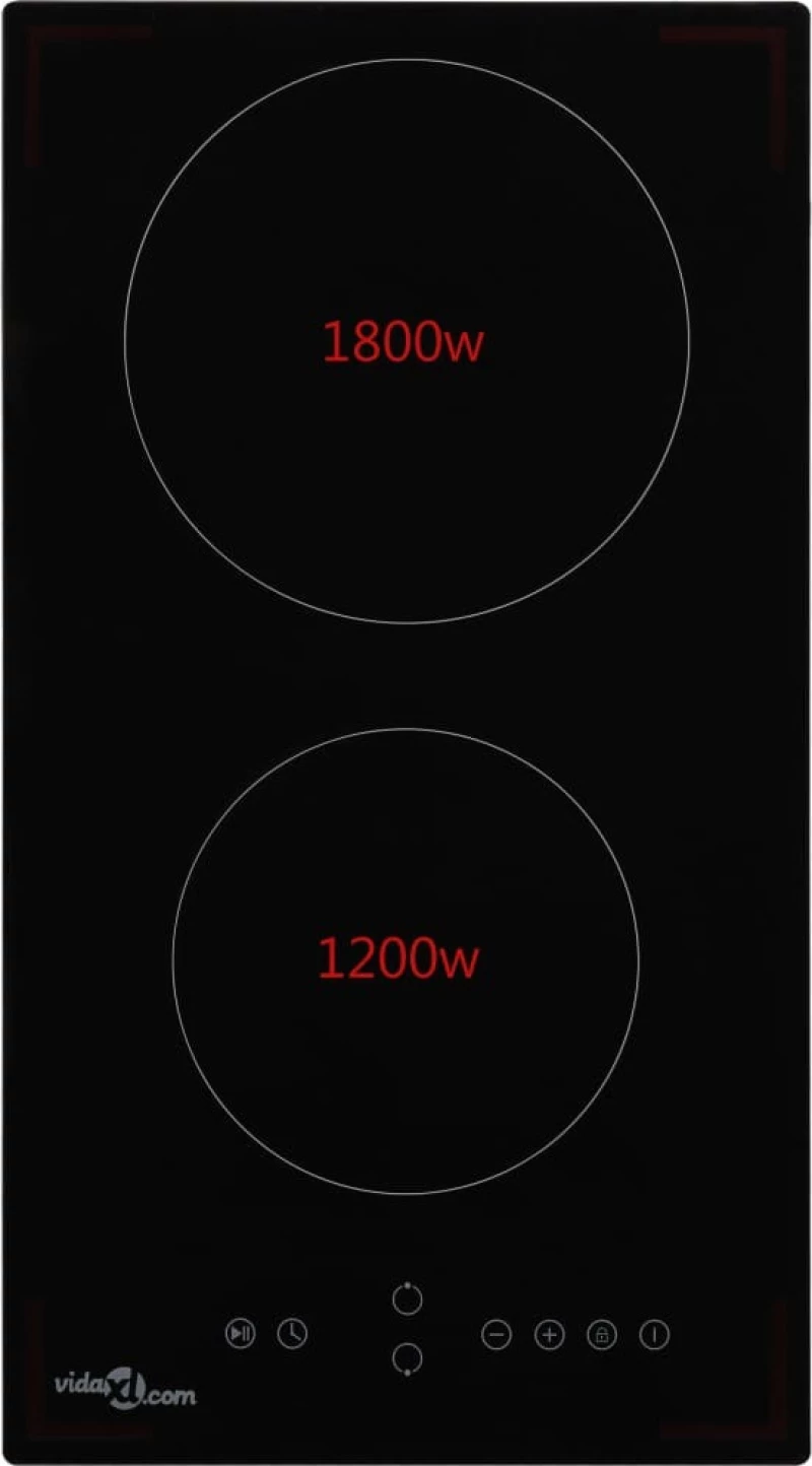 Εστία Κεραμική με 2 Ζώνες και Πλήκτρα Αφής 3000 W