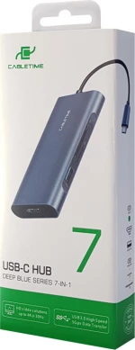 Cabletime USB-C σε HDMI/3xUSBΑ/USB-C/SD/TF