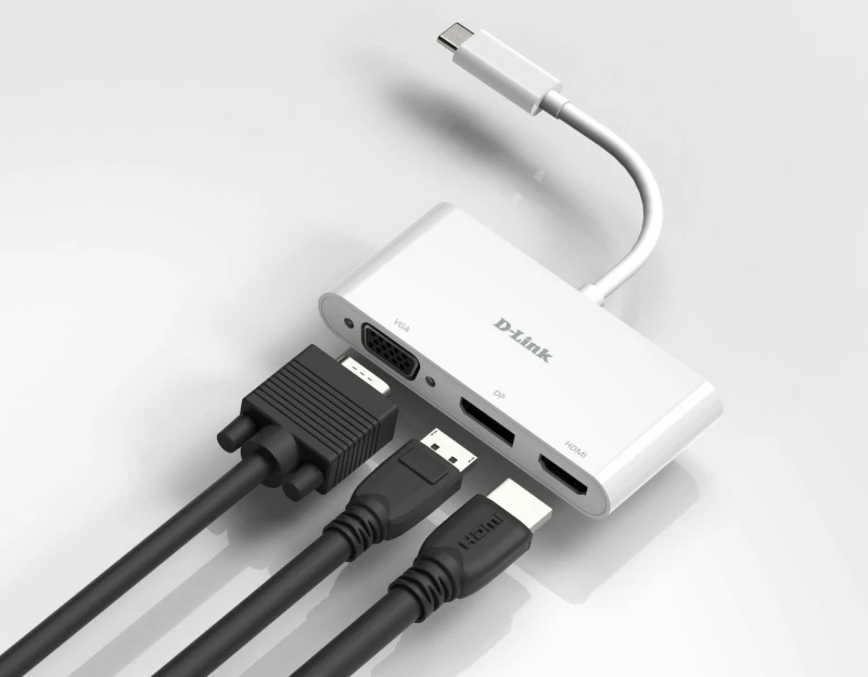 Dlink Dub-V310 3-In-1 Usb-C To Hdmi/Vga/Disp Port