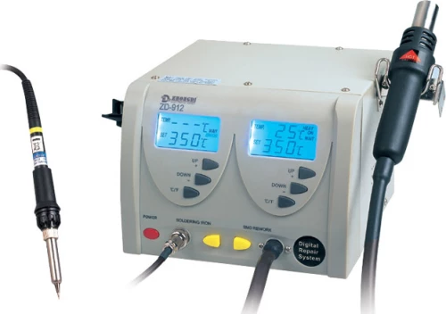 Σταθμος Κολλησης Διπλος 60W Κεραμικος Lcd Zd912 Zhongdi