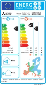 Mitsubishi MSZ/MUZ-BT35VG Κλιματιστικό Air Condition 12000 BTU White