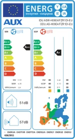 AUX ASW-H09E4/FZR1DI-EU Κλιματιστικό Air Condition 9000 BTU White