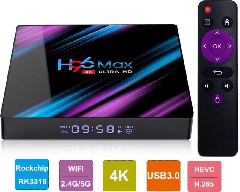 Smart Tv Box 4Gb/32Gb Android 9.0 - H96 - Max