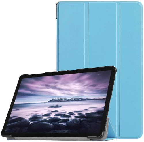 Samsung Galaxy Tab A7 10.4 Case 2020 SM-T500/T505/T507 - Slim Thin Leather Case Book cover με πίσω κάλυμμα σιλικόνης Διάφανο – Γαλάζιο (oem)