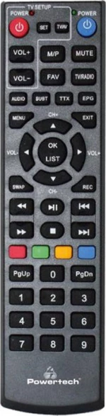 Powertech Ψηφιακός Δέκτης Pt-779, Mpeg4, Dvb-T2, H.265, Remote Control