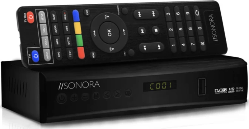 Sonora Dvb T2-265 Dr Fhd Digital Set-Top Box + 2In1 Remote Control