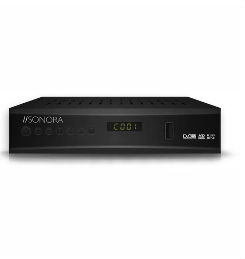 Sonora Dvb T2-265 Dr Fhd Digital Set-Top Box + 2In1 Remote Control