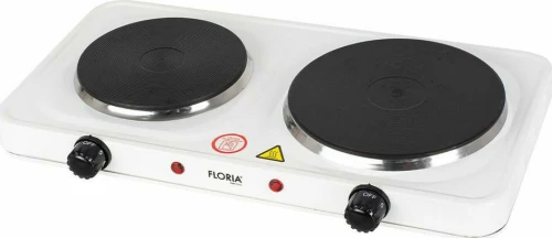 Zilan Διπλή ηλεκτρική εστία σε λευκό χρώμα 2500w Zln2843-wht