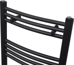vidaXL Curved Πετσετοκρεμάστρα Μαύρο 480x480 184kcal/h