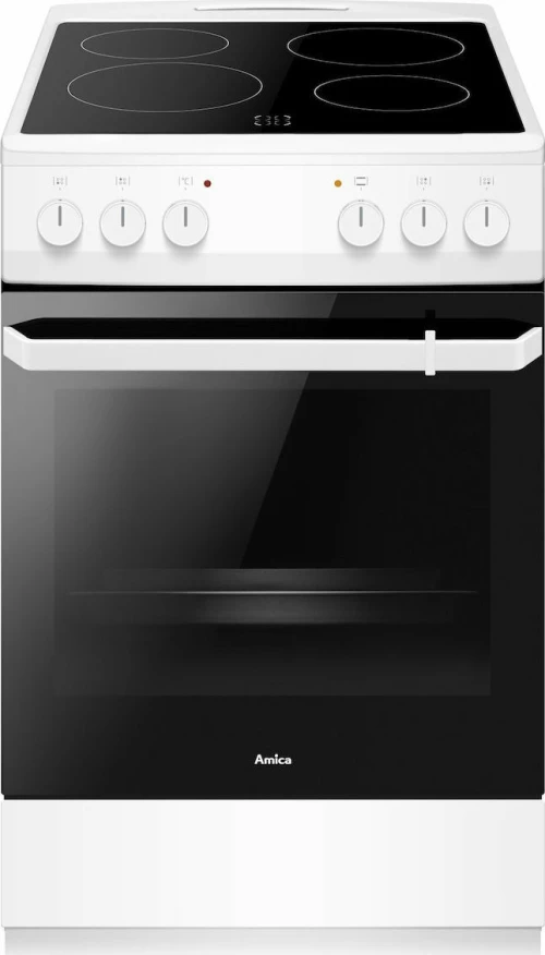 Amica Κουζίνα 62lt με Εστίες Κεραμικές 508CE2.20EP W