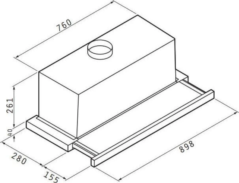 Pyramis Essential Συρόμενος Turbo 90cm