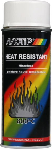 Motip Dupli Heat Resistant Σπρέι Βαφής Υψηλής Θερμοκρασίας Λευκό με Ματ Εφέ 400ml