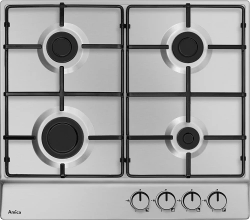 Amica PGA6100BPR hob Stainless steel Built-in Gas 4 zone(s)