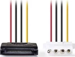 Nedis 15 Pin Sata male - 4 Pin Molex female Cable 0.15m (CCGP73530VA015)