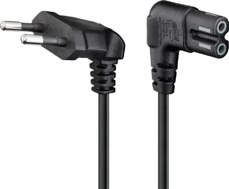 Goobay Euro male - IEC C7 female Cable 3m Μαύρο (97354)