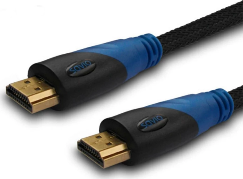 Savio HDMI 1.4 Braided Cable HDMI male - HDMI male 2m Μαύρο
