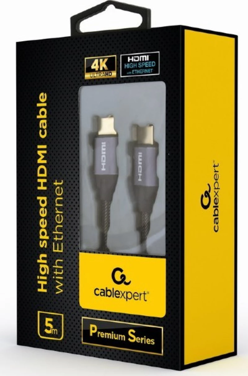 Cablexpert HDMI 2.0 Braided Cable HDMI male - HDMI male 5m Γκρι