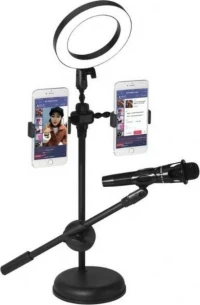 Επαγγελματικός Φωτισμός Ring Light LED με Bάσεις για Kινητό & Mικρόφωνο