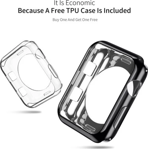Θήκη TPU Διάφανο/Μαύρο (Apple Watch 38mm)
