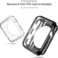 Θήκη TPU Διάφανο/Μαύρο (Apple Watch 38mm)