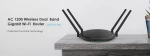 Wavlink Wl-Quantum-D4G Ac1200 Dual-Band Smart Wi-Fi Router With Touchlink And Giga Lan