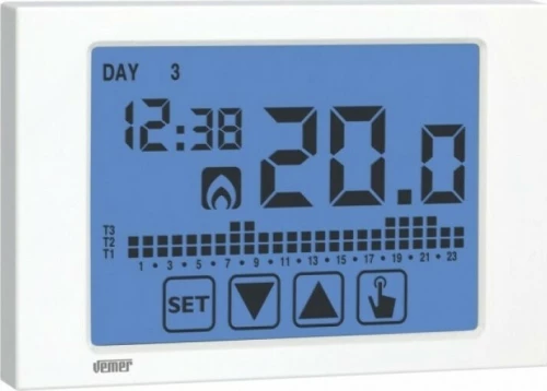 Vemer Chronos Bianco VE451100 Θερμοστάτης Εβδομαδιαίος