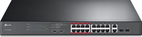 TP-Link TL-SL1218MP v1.0, 16-Port 10/100Mbps + 2-Port Gigabit Unmanaged PoE Switch