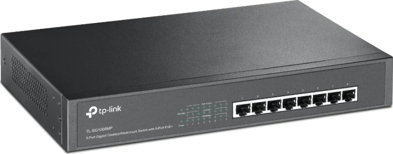 TP-Link TL-SG1008MP v1.0, 8-Port Gigabit Desktop/Rackmount Switch with 8-Port PoE+