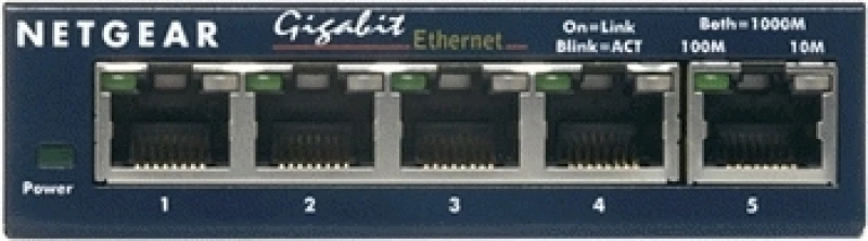 Netgear GS105 Μη διαχειρίσιμος Gigabit Ethernet (10/100/1000) Μπλε