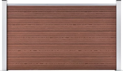 vidaXL Πάνελ Περίφραξης Καφέ από WPC 105x180cm 49072