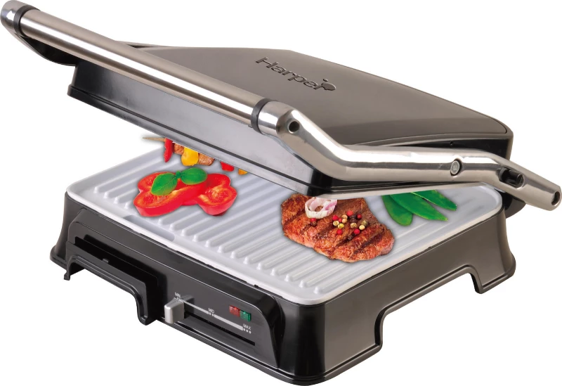 Harper HGE280CN Τοστιέρα Γκριλιέρα για 4 Τοστ 2000W Black