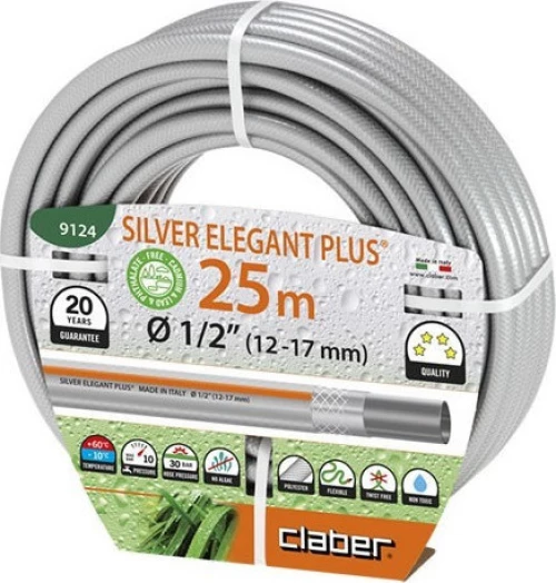 Claber Λάστιχο Ποτίσματος Silver Elegant 1/2" 25m 9056