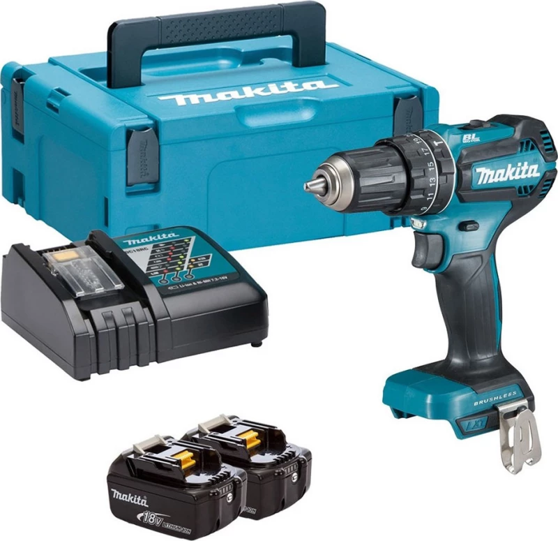 Makita DHP485RTJ Κρουστικό Δραπανοκατσάβιδο Μπαταρίας 18V 2x5Ah