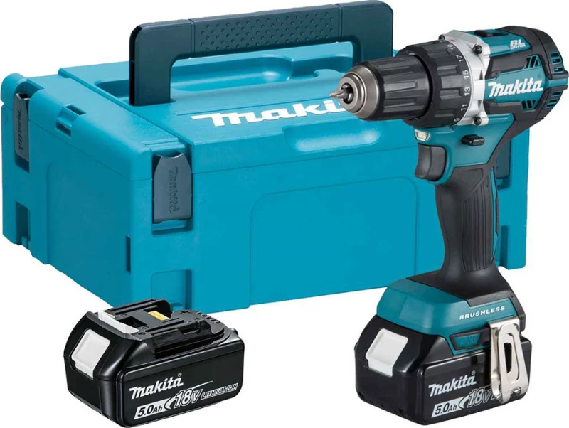 Makita DDF484RTJ Κρουστικό Δραπανοκατσάβιδο Μπαταρίας 18V 2x5Ah