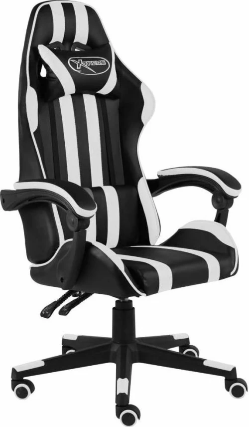 vidaXL Racing Καρέκλα Gaming Black/White Stripes
