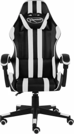 vidaXL Racing Καρέκλα Gaming Black/White Stripes