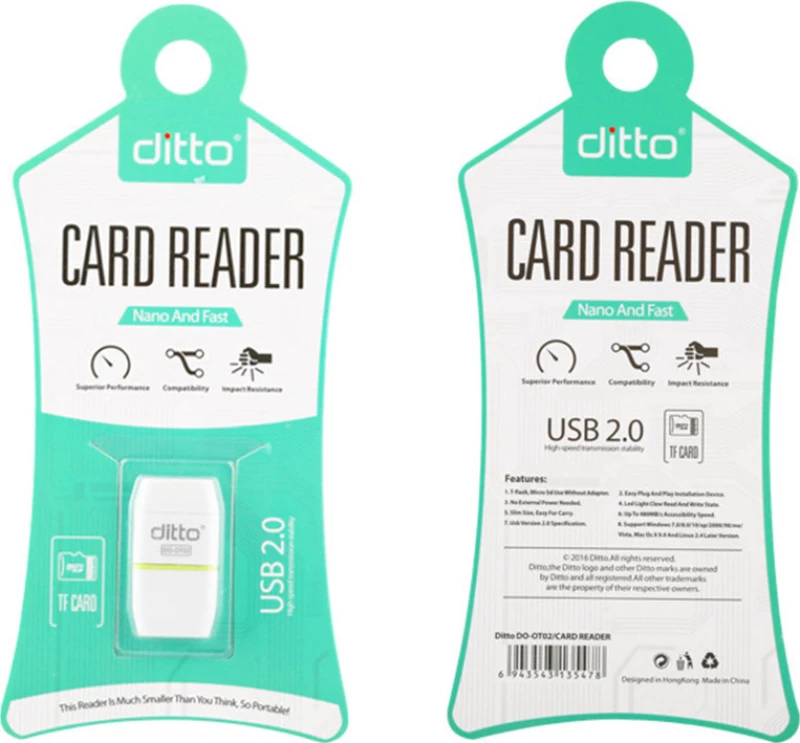 Card Reader Earldom Et-Ot27, Micro Sd, Black - 11047