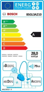 Bosch BSGL3A210 Ηλεκτρική Σκούπα 600W με Σακούλα 4lt