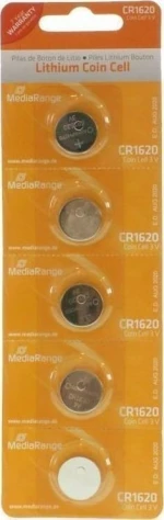 MediaRange Lithium Coin Cell CR1620 (5τμχ)