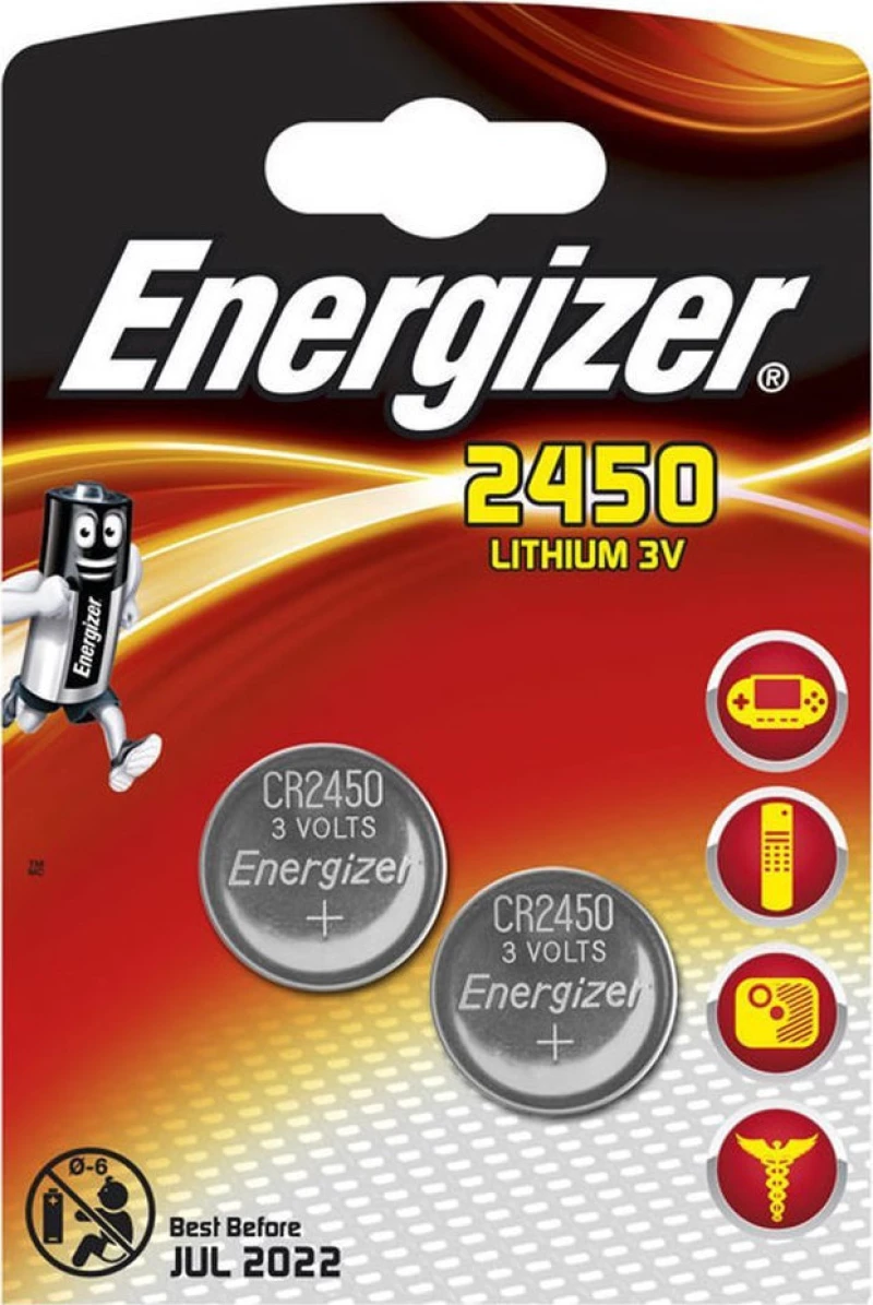 Cr2450 Λιθίου Μπαταρία Energizer 3V