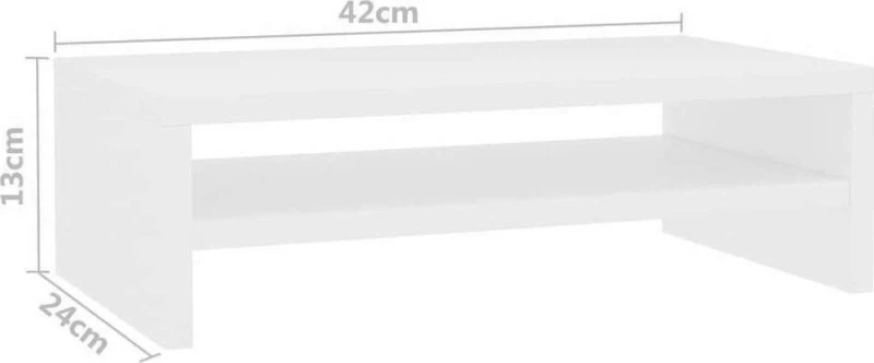 vidaXL Monitor Stand 42x24x13 White
