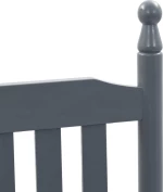 vidaXL Πολυθρόνα Κουνιστή με Καμπυλωτό Κάθισμα Γκρι από Ξύλο Λεύκας