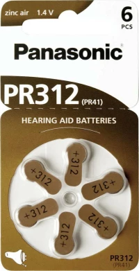 Panasonic Zinc Air PR312 (6τμχ)